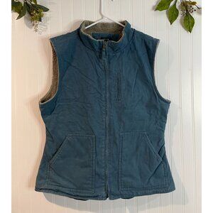 Lakin McKey Trading Co.Vest Womens XLR Blue Full Zip Sherpa Lined CanvasWorkwear